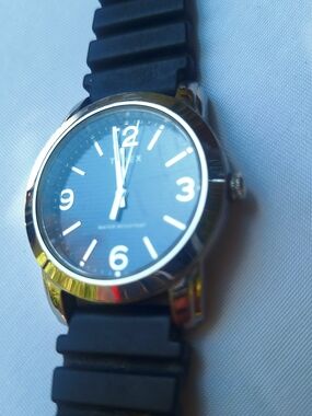 Timex Men's Blue Dial Watch with Black Strap